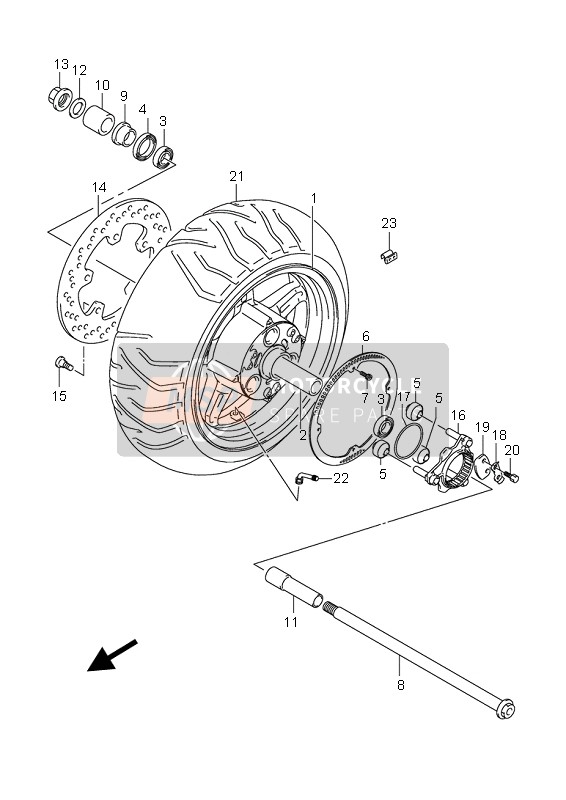 Roue arrière (AN650A)